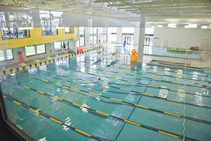 Full view of the aquatics facilities.